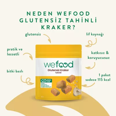 Wefood Glutensiz Tahinli Kraker 40 gr - 6
